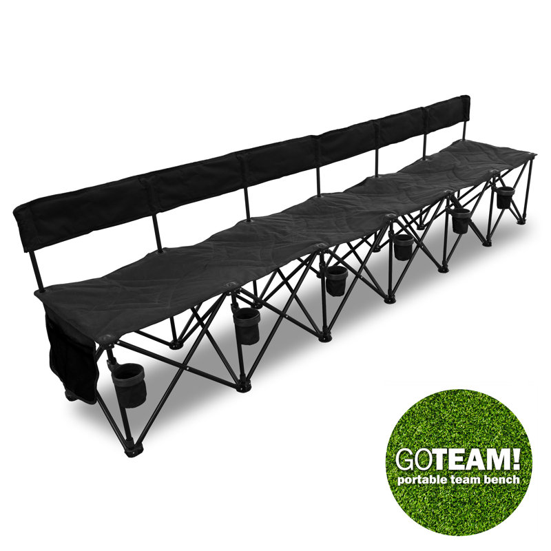 Solange Folding Camping Bench, Black