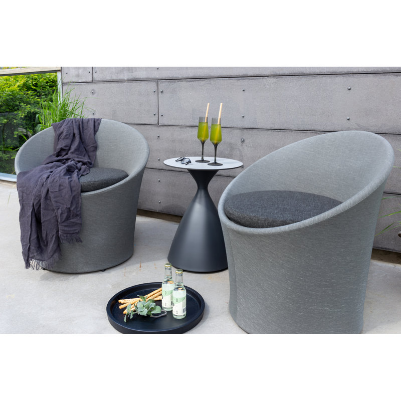 Edwar Metal 2 - Person Seating Group, Black