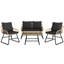 Patio Conversation Set with Cushions and Pillows-683389601