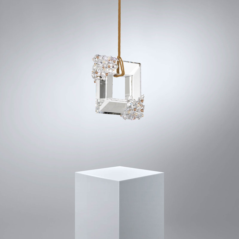 Eva 1 - Light LED Pendant, Polished Chrome/Gold Rope