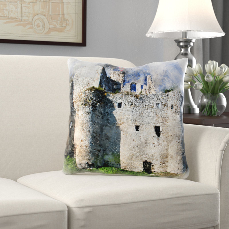 Coussin décoratif Alvey, Microsuède, Intérieur