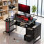 Bureau de jeu à DEL avec rangement et prises de courant pour le bureau personnel | Idée de cadeau-1424016959
