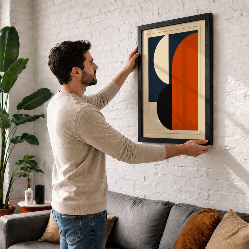 Lunar Geometry Minimalist - Print, Unframed, A3 - 42.0 x 29.7 cm