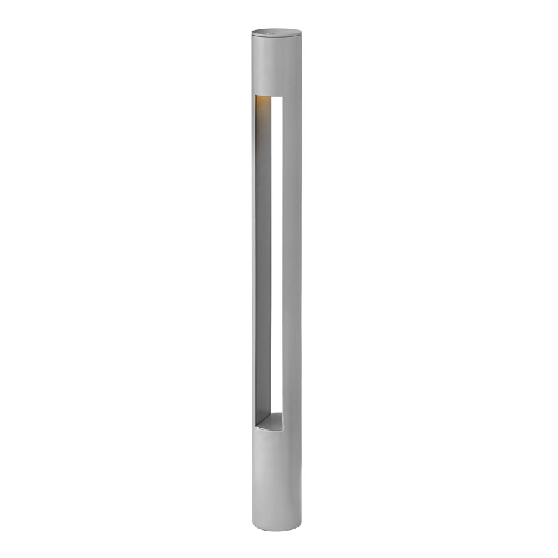 Titanium LED Pathway Bollard Light with Etched Glass