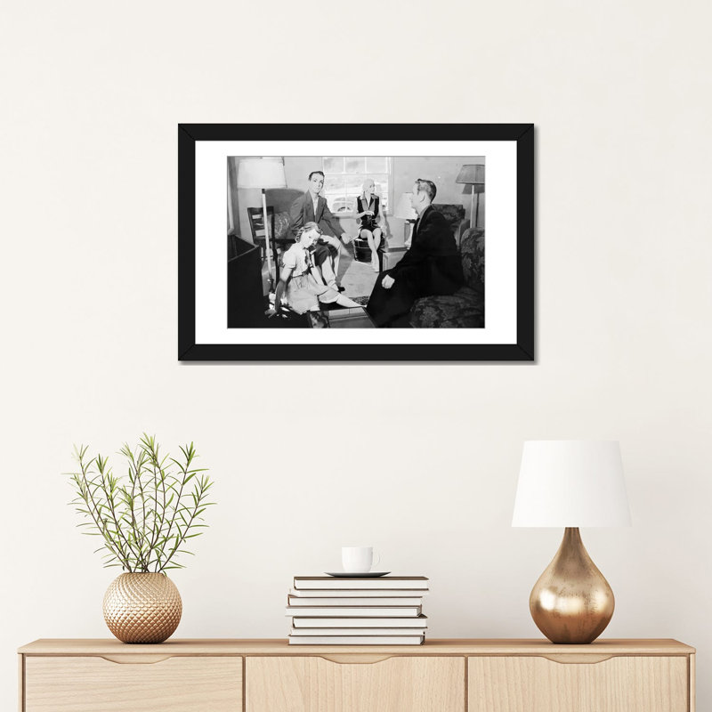 Operation Doorstop Atom Bomb Test, 1953 - Wall Art Print - Wrapped Canvas, 24 po x 16 po, Framed Paper, Black