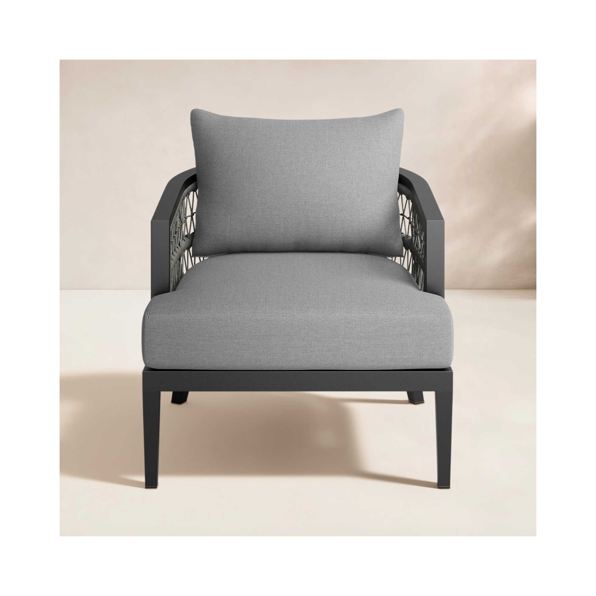 Evalyn Metal Outdoor Lounge Chair