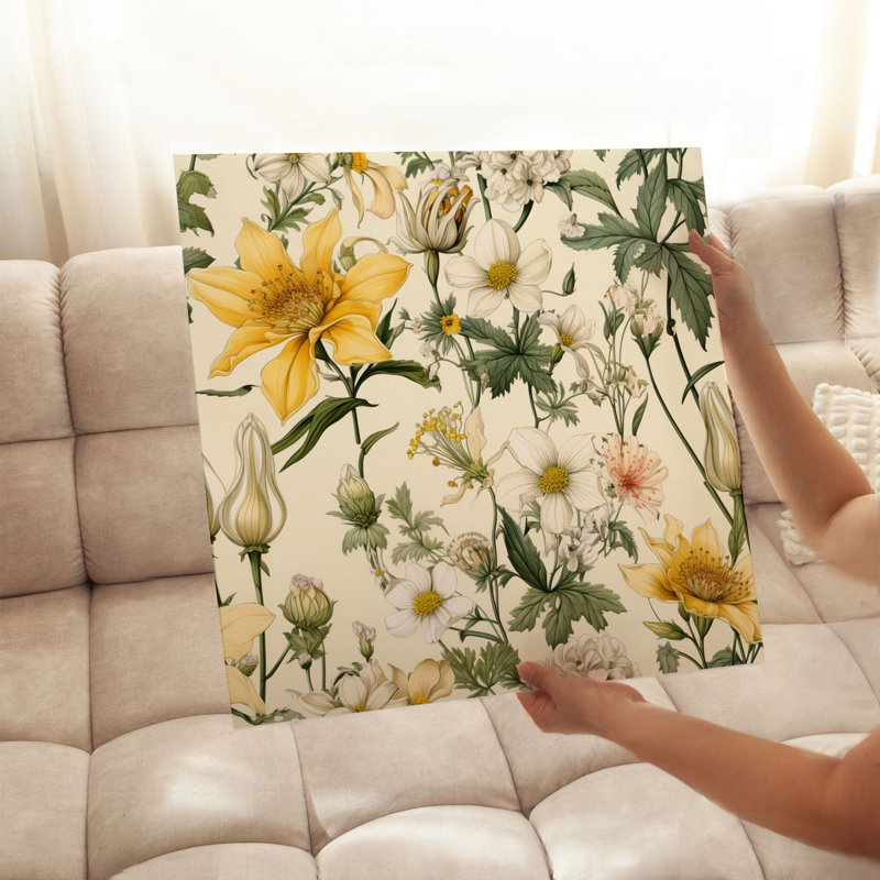 «Botanical Wildflowers», reproduction d'art sans cadre, H 10 po x l 10 po