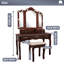 Ensemble coiffeuse et tabouret Mandi-1081667352