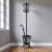 Marka Coat Rack with 8 Hooks in Black Metal, Transitional Style