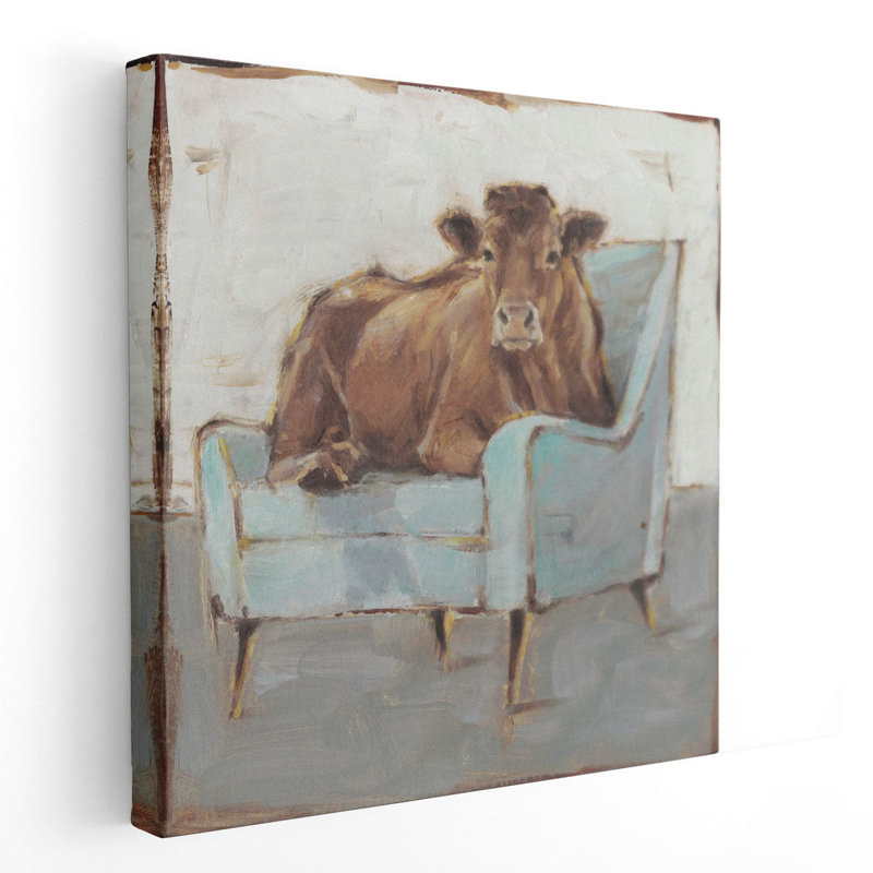 «Moo-ving In IV», reproduction d'art sur toile, H 12 po x l 12 po