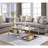 Maxton Mirrored Glass Top Coffee Table