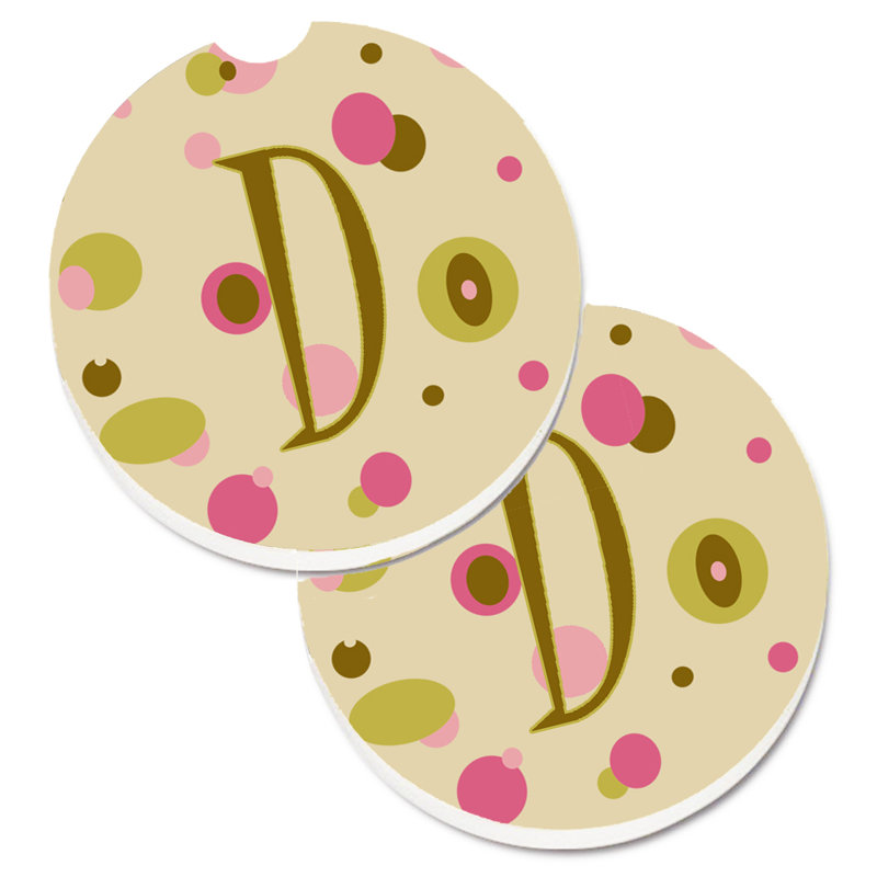 Sous-verre Initiale Monogram, D, Brun clair