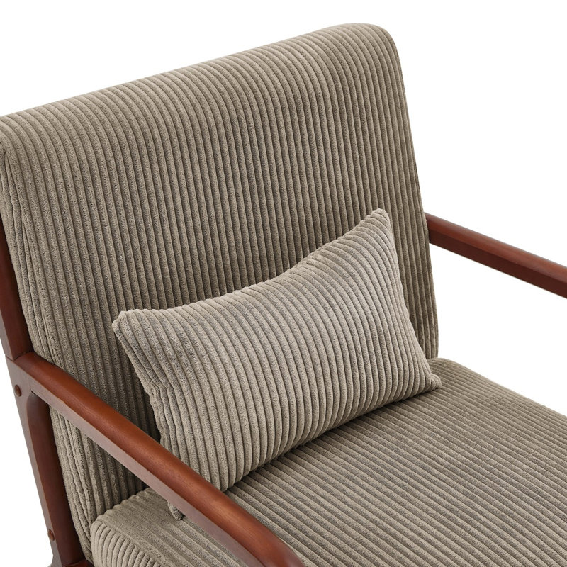 Upholstered Accent Chair, Camel, Brown