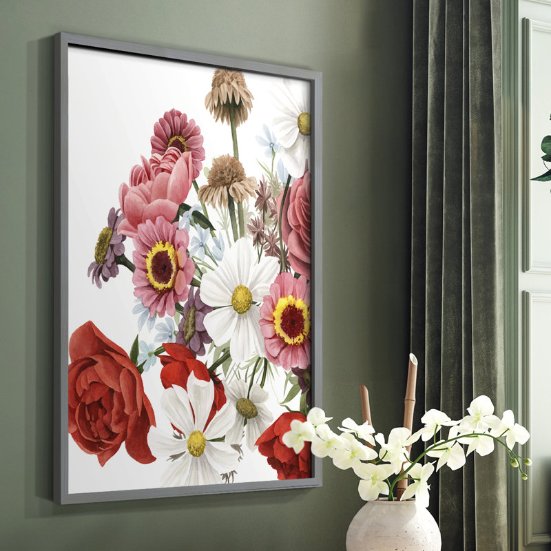 Modern Arrangement II, reproduction encadrée - bois massif, Gris, H 10 po x l 8 po