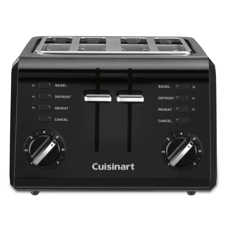 Grille-pain compact à 4 tranches Cuisinart, Noir, noir, noir, noir