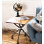 Ensemble de table de bout robuste en acier industriel noir