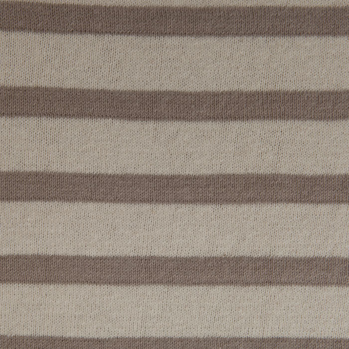 Beach Stripe Knitted Throw Blanket, Stone/Natural