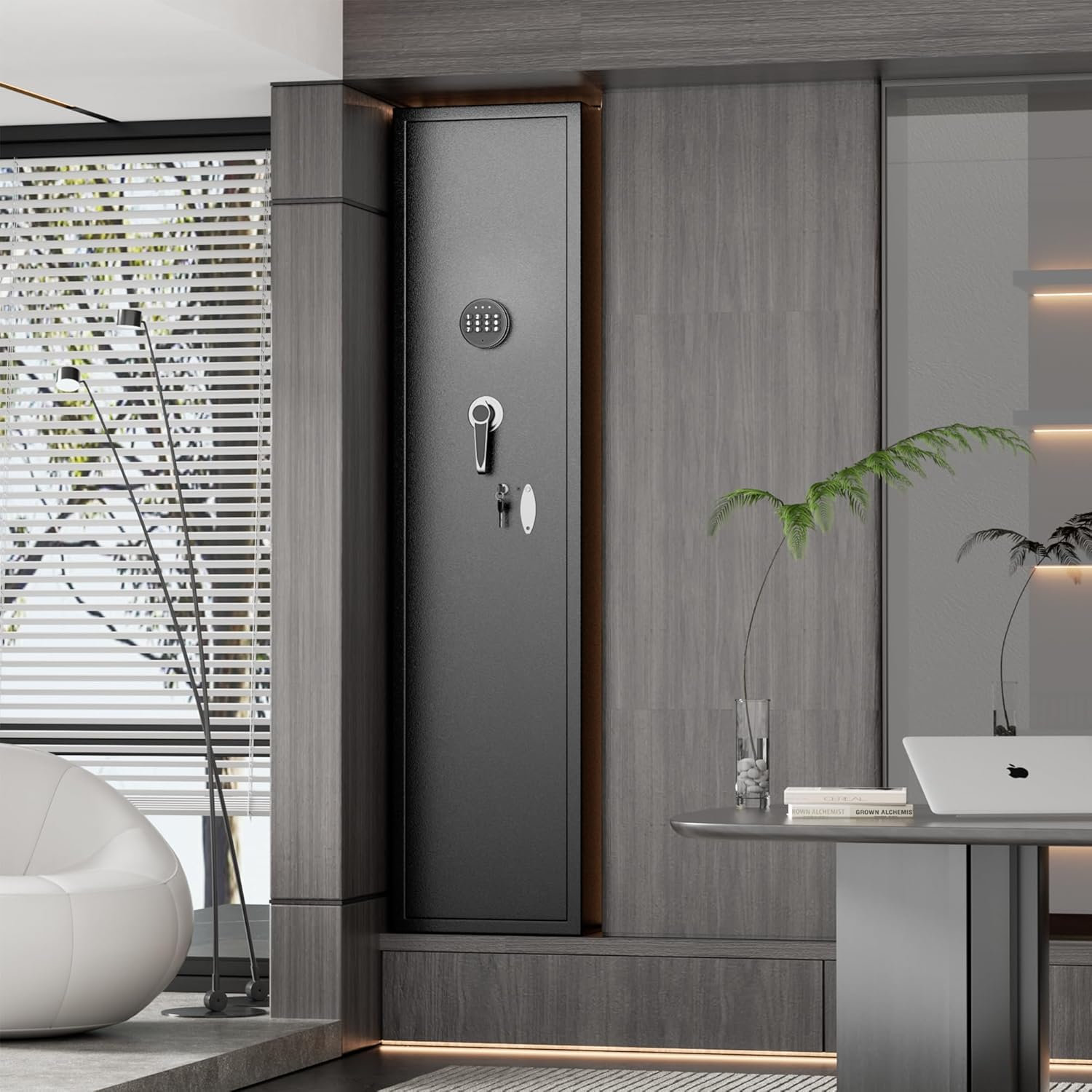 SUNCROWN 410 Rifle Safe Quick Access with LED Light, Long Gun Safe