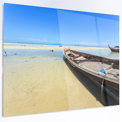 Photographie "traditionnel du bateau thaï on beach"