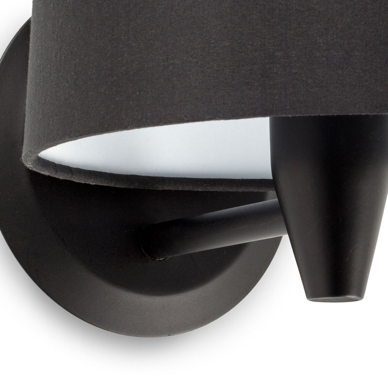 Conga Wall Lamp, Matt Black, Black