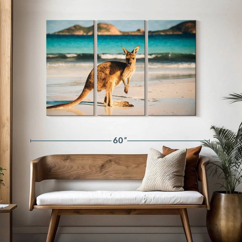 Brampt Beach Kangaroo, 32" H x 50" W