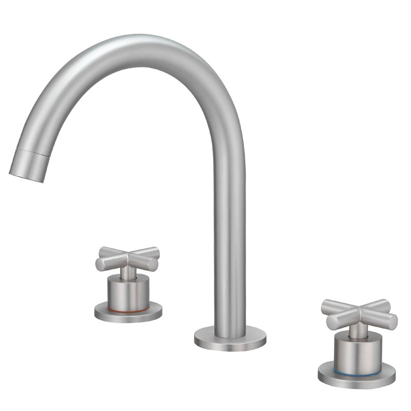 8 Inch Widespread Bathroom Faucet With Pop-Up Drain 3 Hole Bathroom Sink Faucets Brass Double Handle Vanity Basin Taps