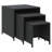 Set Of 3 Black Poly Rattan Nesting Tables - Versatile And Stylish For Living Room Or Patio