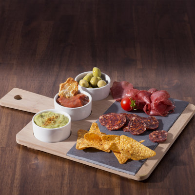 Symple Stuff Bridie Bamboo Condiment Server
