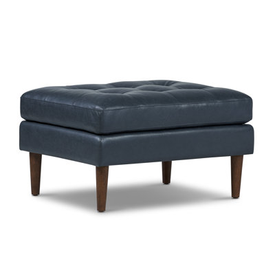 Napa Full Grain Genuine Italian Leather Ottoman