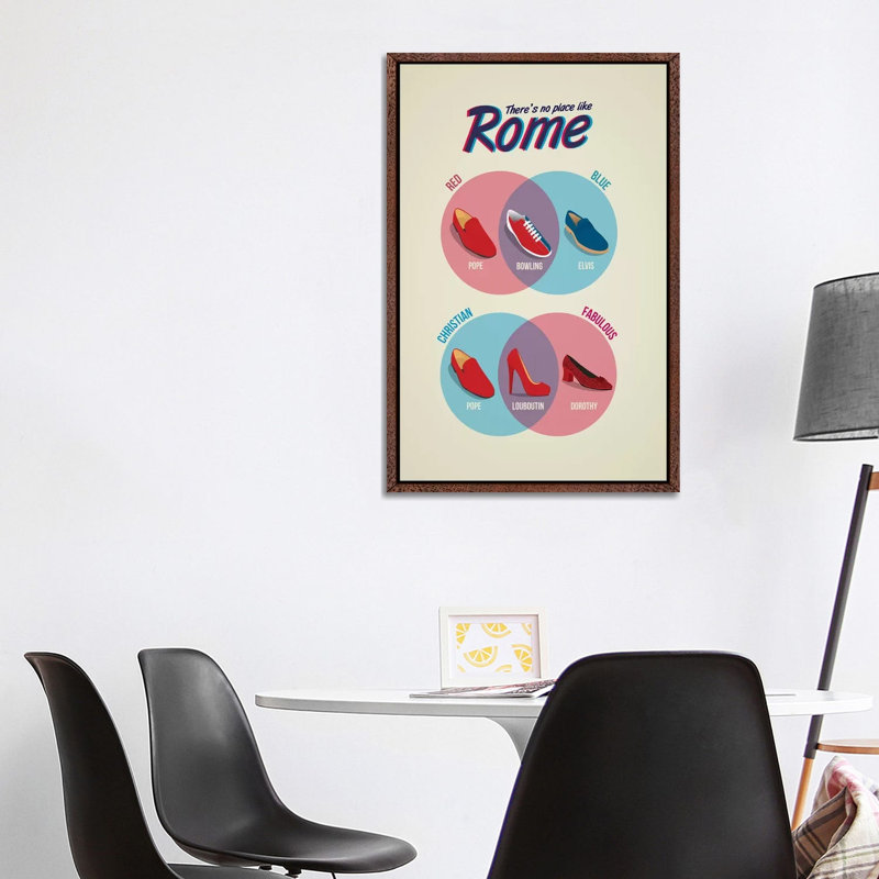 Museum Encounter by Nick Savides - Floater Frame Print on Canvas, 101.6 cm H x 66.04 cm W, Classic Brown Wood Framed Canvas