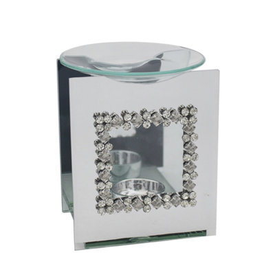 Diamante Glass Wall Tealight Holder
