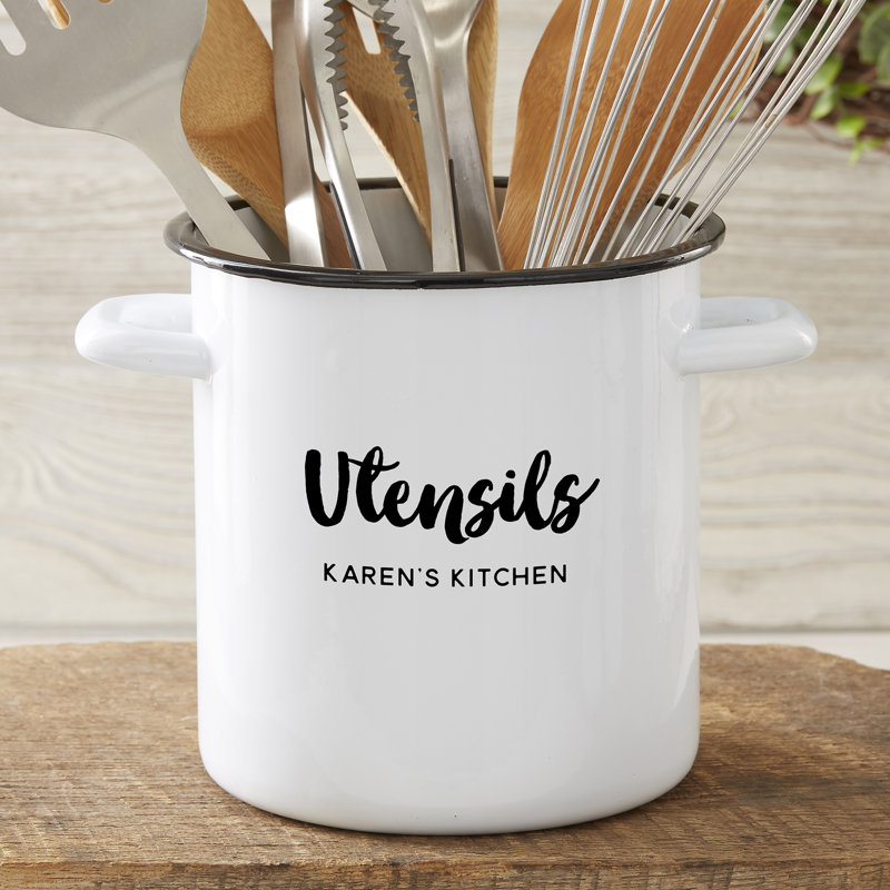 Pot à ustensiles Kitchen Text, Oui