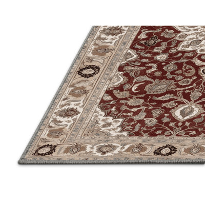 Machine Washable Persian Gray Area Rug
