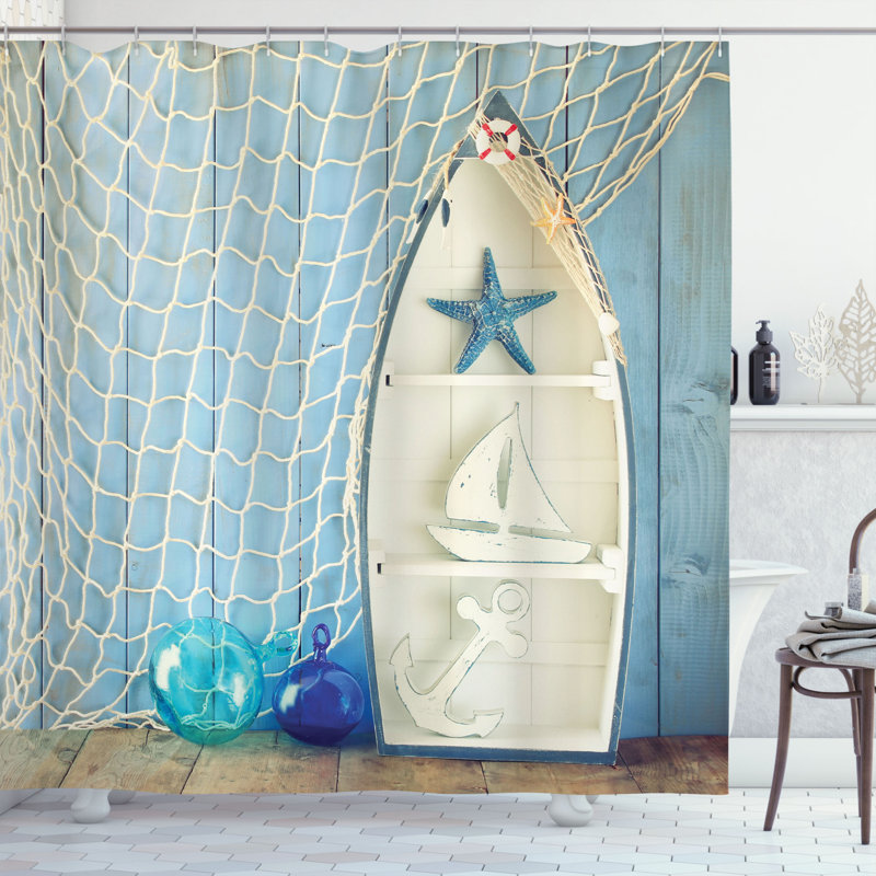 Carterton Shower Curtain with Hooks Included, 70" H x 69" W
