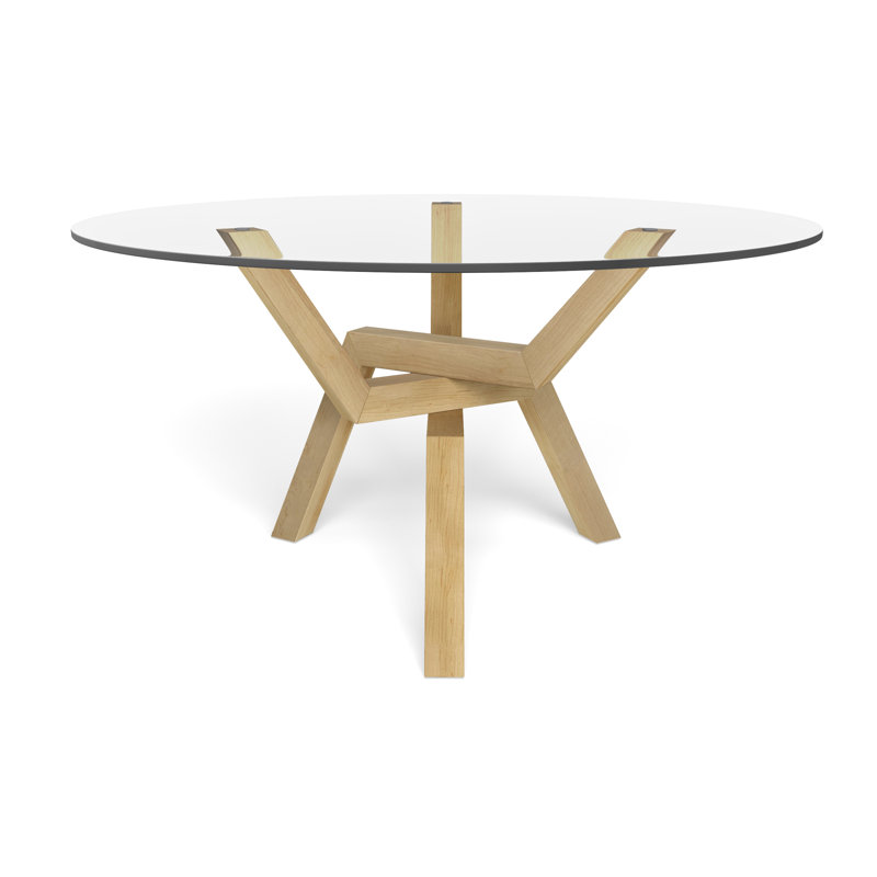 Table de salle à manger Bourbana, H 29 po x l 48 po x P 48 po, Naturel