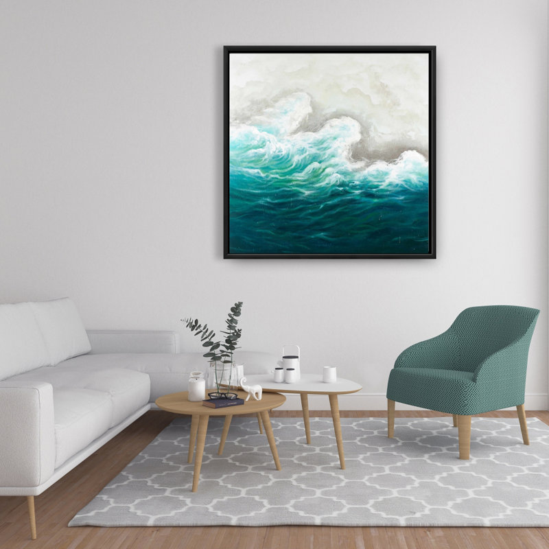 "Bord de mer" sur toile, H 36 po x l 36 po