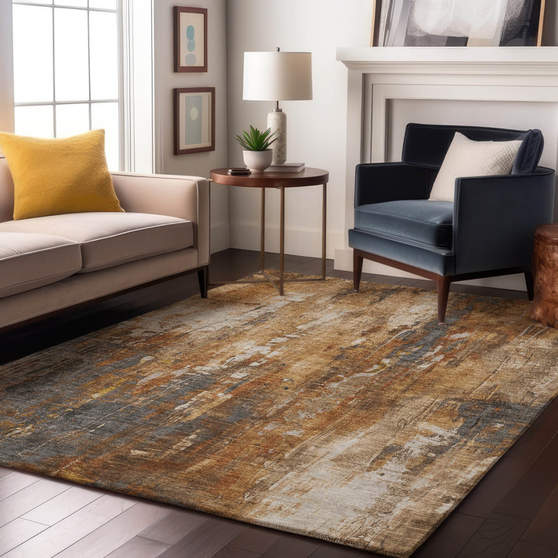 Premium Machine Washable Strinko AMF1683 Modern Rug, Rectangle 9' x 12'