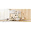 Lit mezzanine avec échelle, lit mezzanine en métal avec tablettes de rangement, lit mezzanine haut