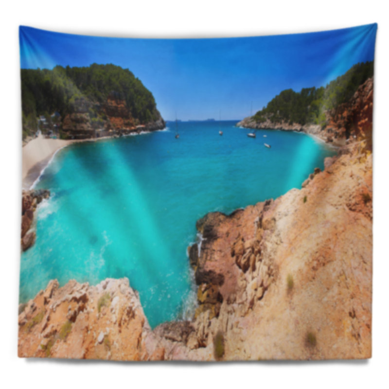 Tapisserie paysage marin Saladeta Ibiza à San Antonio, H 78 po x l 92 po