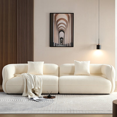 Canapé modulaire, tissu durable, structure en bois massif, rembourrage en éponge haute densité