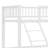Twin XL Over Queen Bunk Beds With Ladder & Guardrails-1625111352