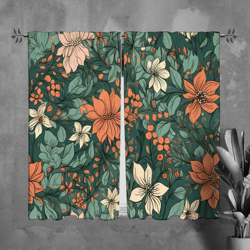 Rideau en polyester Kerah, L 20 po x L 82 po