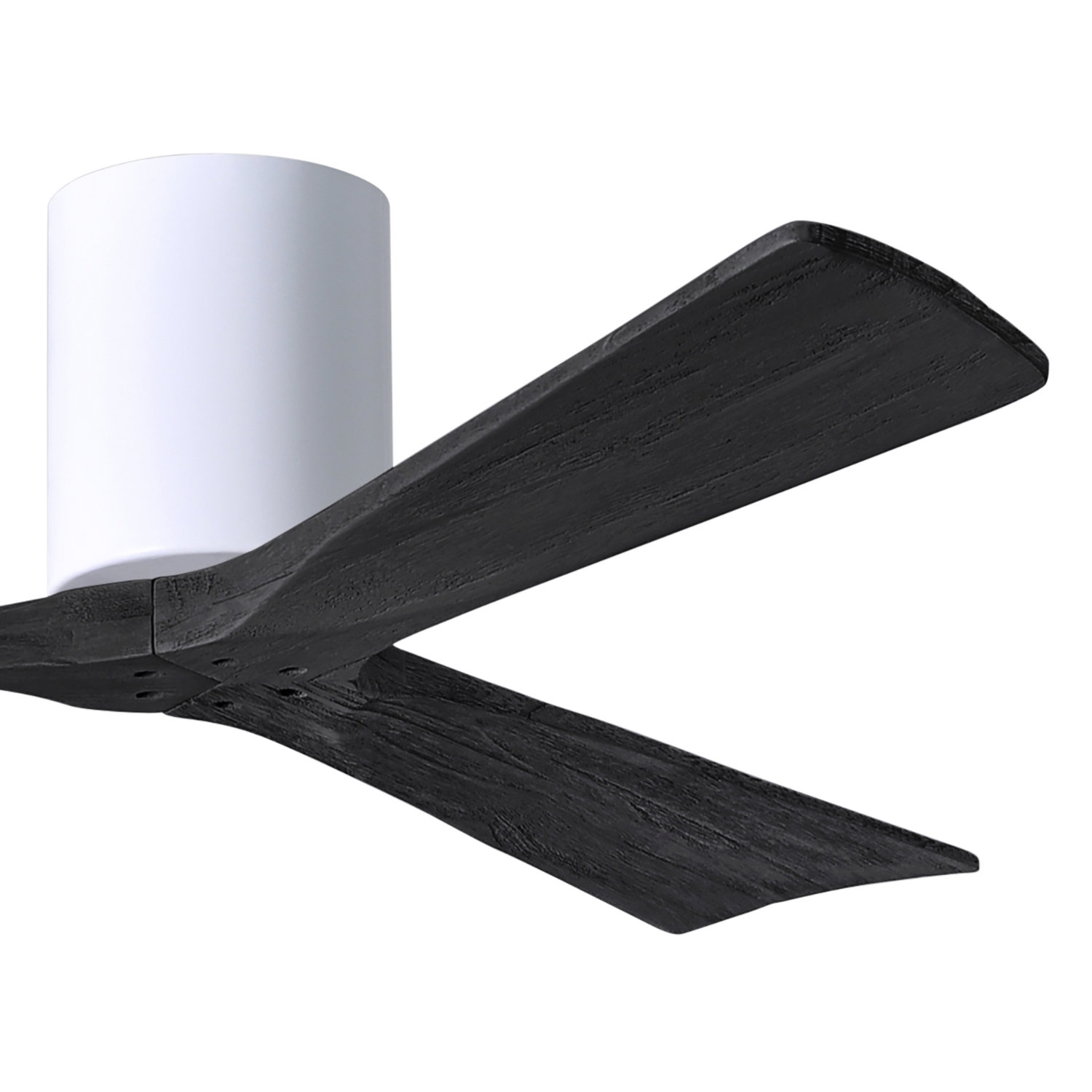 Olivier 3 Blade Ceiling Fan, Gloss White, Matte Black, 52"