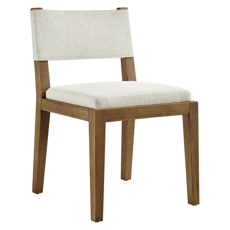 Chaise de salle à manger rembourrée Calder, Ivoire ivoire