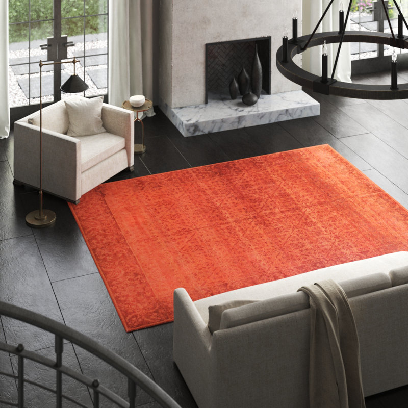 Trellis Oriental Area Rug in Brown