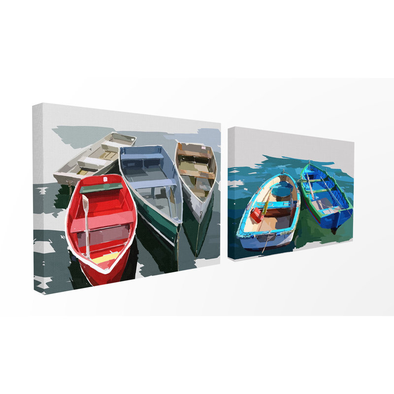 Multicolore «Bold Brush Stroke» par Emily Kalina, impression sur toile 2 pièces, H 16 po x l 20 po x P 1,5 po, Toile