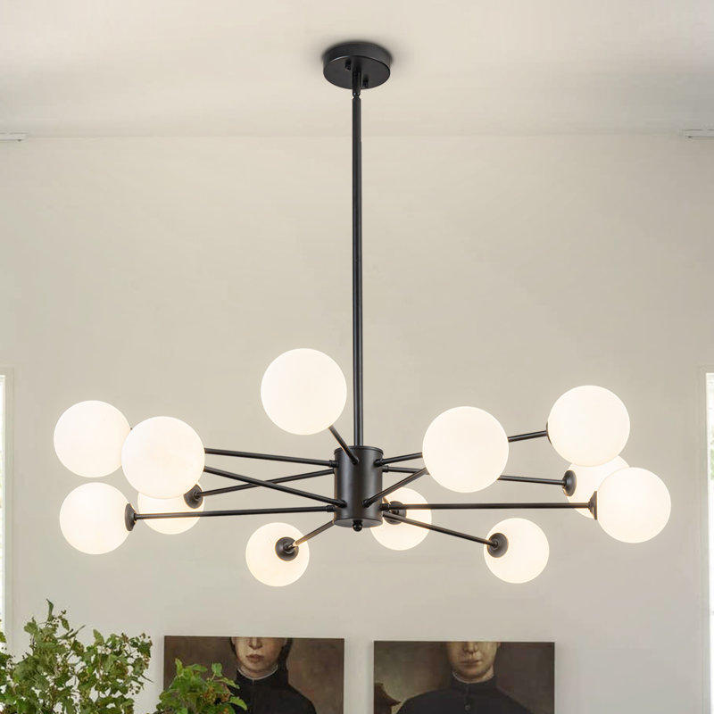 Ivailo 12 - Light Chandelier Dimmable Sputnik Chandeliers Modern Linear Chandelier for Dining Room