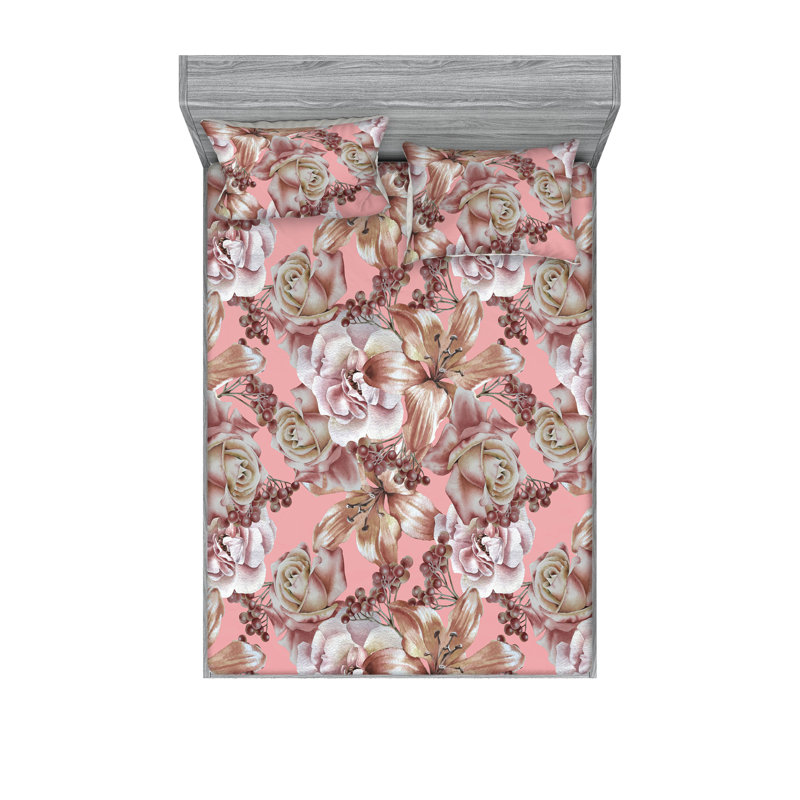 Drap-housse et taie décorative Ambesonne, Ensemble de draps très grand californien avec 2 t