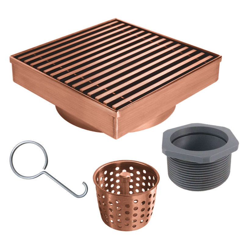 Drain de douche à carreler, Or rose brossé