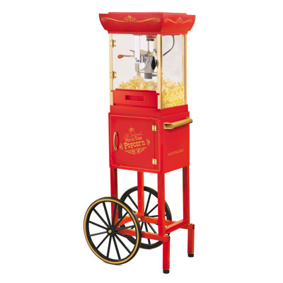 Chariot à maïs soufflé 2,5 onces Nostalgia - hauteur de 48 pouces
